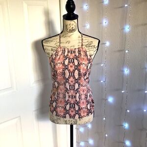 Going out sexy snakeskin top